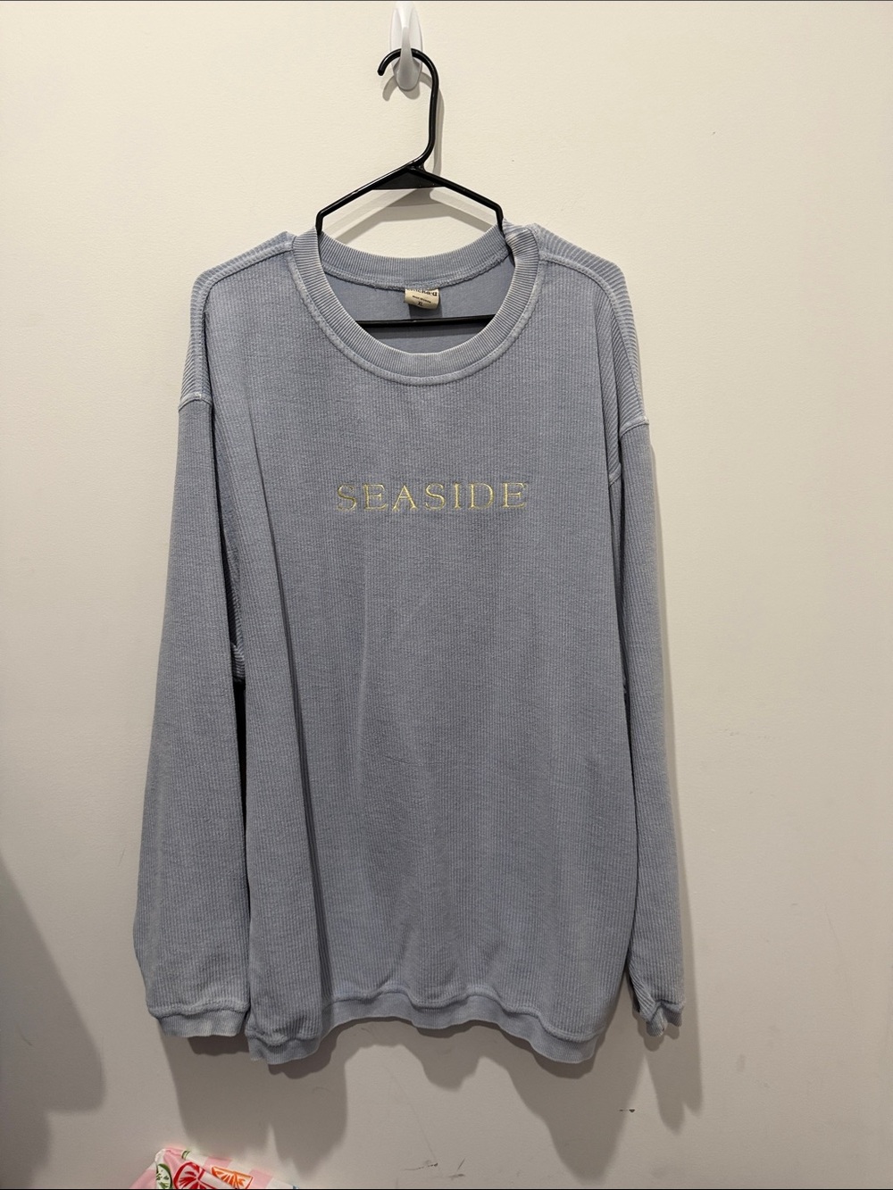 Seaside corded crewneck sweatshirt